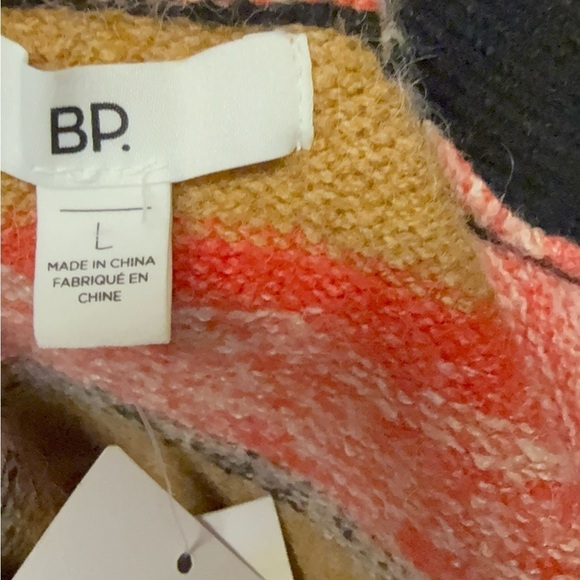 Nordstrom BP Women’s Cropped Cardigan Button Front Bright Patterned Meryl Stripe - Picture 4 of 6